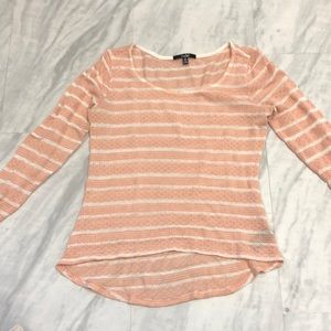 Pink and white sweater